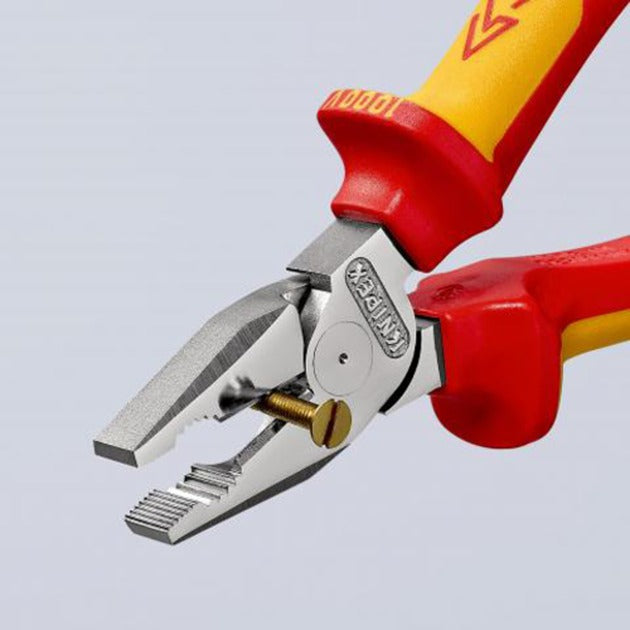 Knipex kracht-kombitang 02 06 180 vde combinatietang (rood geel, lengte 180mm)
