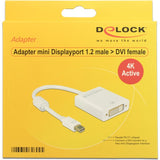 Delock mini displayport > dvi adapter (wit, 0,2 meter, 4k) - afbeelding 2