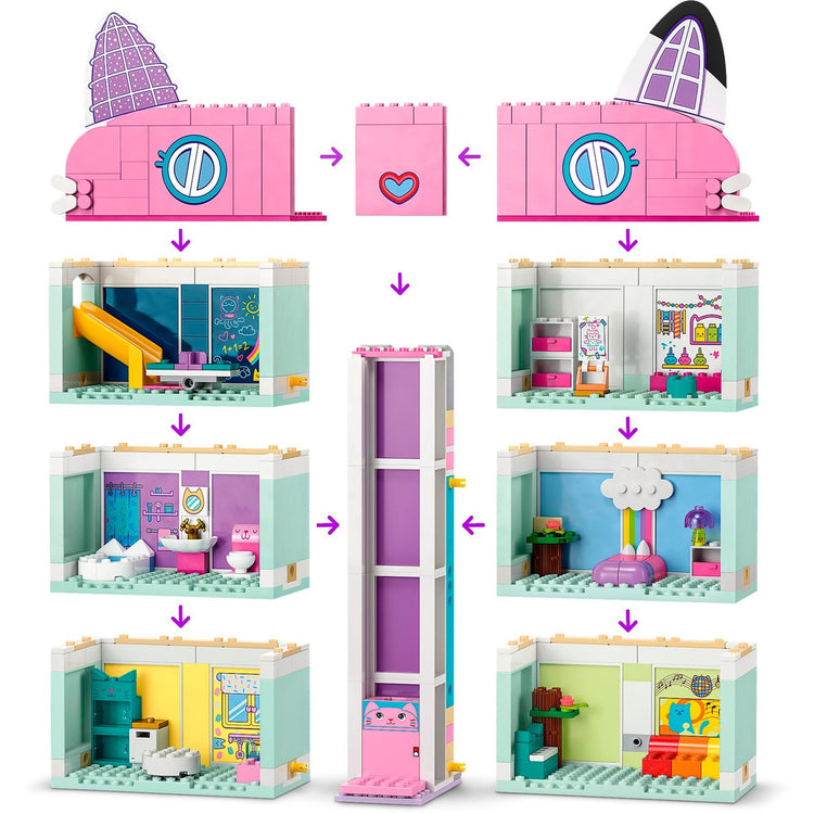 Lego gabby's poppenhuis gabby's poppenhuis speelgoed speelgoed met 4 minifiguren en accessoires voor kinderen 4+ - 10788
