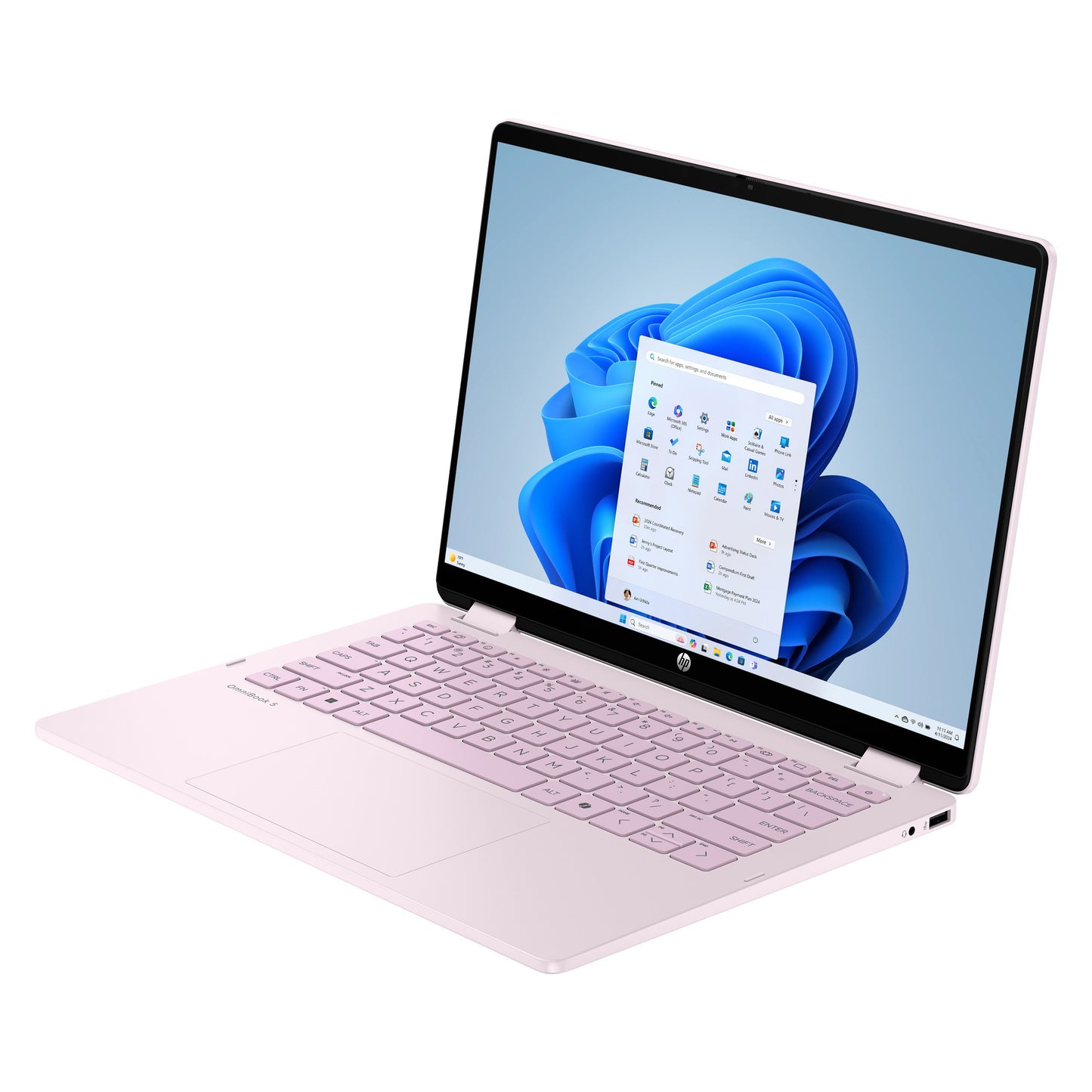 Hp omnibook 5 flip 2-in-1 14-fp0252ndx 14 laptop (lichtroze | core 5 120u | intel graphics | 8 gb | 512 gb ssd | touch)