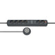 Brennenstuhl eco-line stekkerdoos comfort switch plus el csp 24 6-voudig antraciet 1,5m h05vv-f 3g1,5 2 permanent, 4 schakelbaar externe voetschakelaar