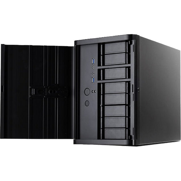 Silverstone sst-ds380b mini tower behuizing (zwart | 2x usb-a)