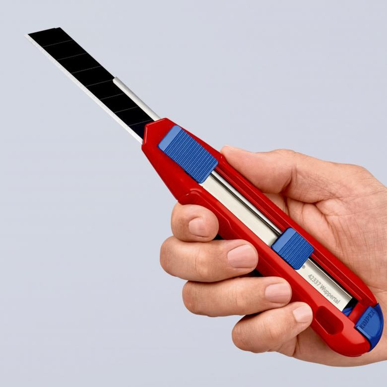 Knipex cutix universele mes stanleymes (rood blauw, incl. 2 mesbladen)