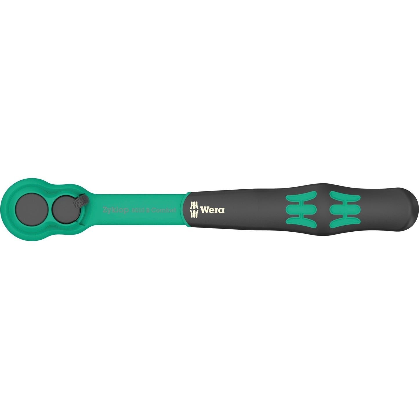 Wera 8010 b zyklop comfort ratel (zwart groen, met omschakelpal en 3 8 aandrijving)