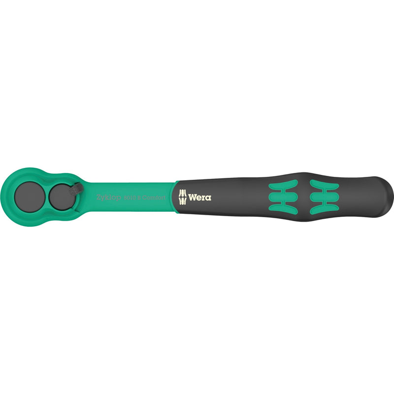 Wera 8010 b zyklop comfort ratel (zwart groen, met omschakelpal en 3 8 aandrijving)