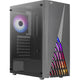 Aerocool delta g-bk-v1 midi tower behuizing (zwart | 3x usb-a | rgb | tempered glass)