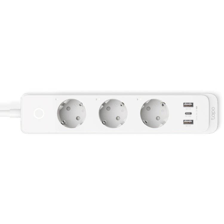 Tp-link tapo p300 smart wifi-stekkerdoos (wit, 2x usb-a, 1x usb-c, wifi, bluetooth 4.2)