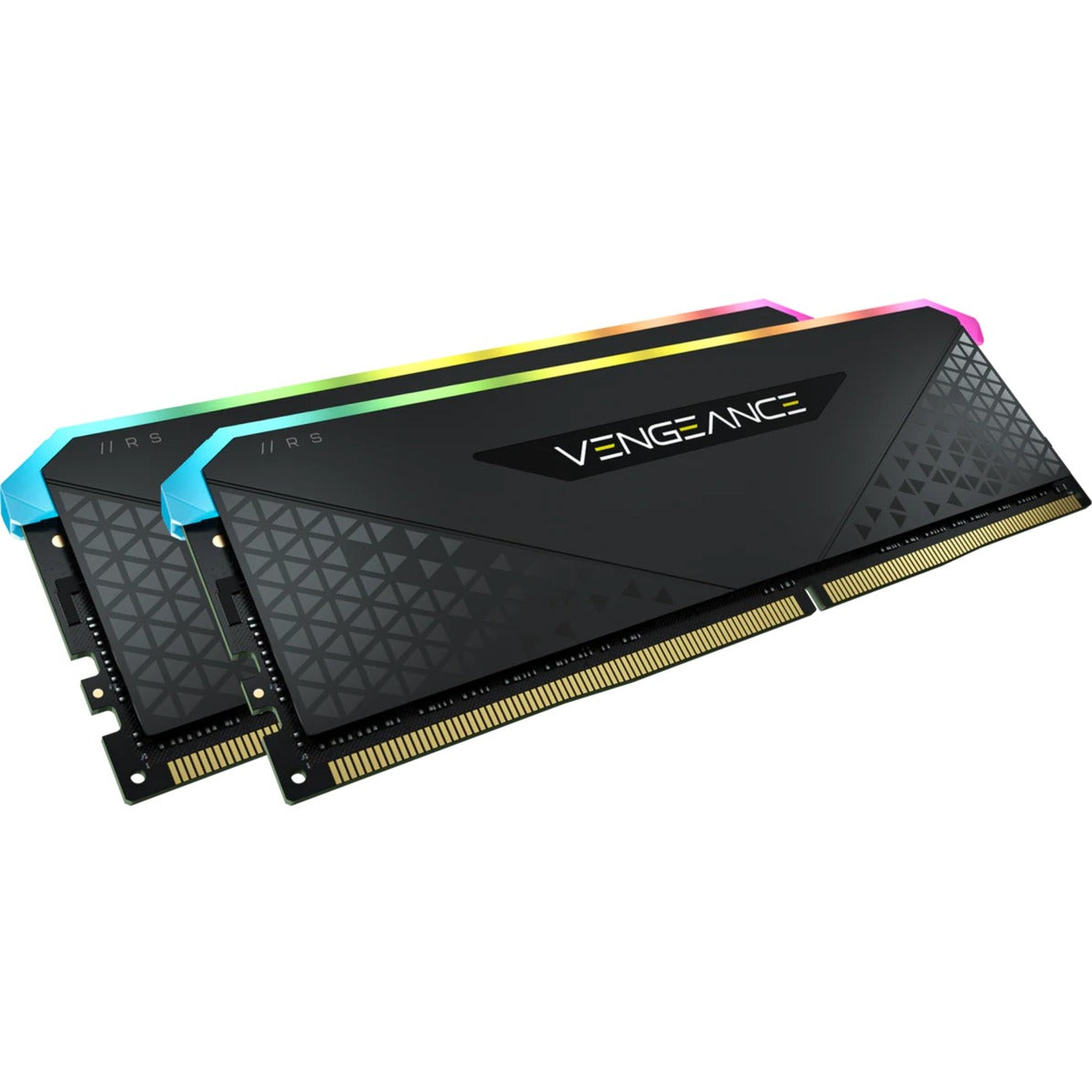 Corsair vengeance rgb rs 16 gb ddr4-3200 (2x 8 gb) werkgeheugen (zwart, cmg16gx4m2e3200c16, xmp 2.0)
