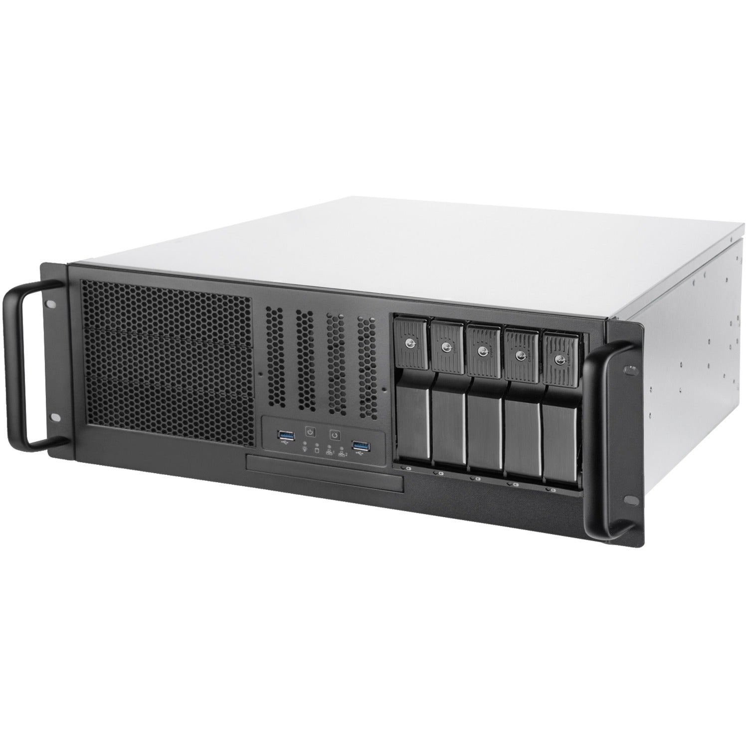 Silverstone rm41-h08 rack behuizing (zwart | 2x usb-a 3.2 (5 gbit s))