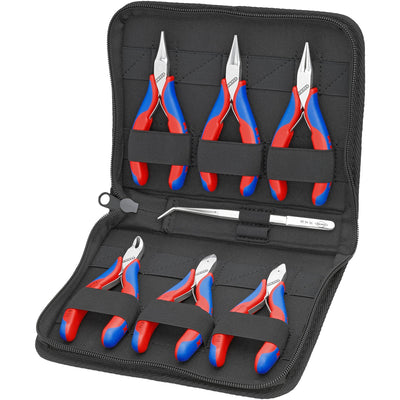 Knipex 7-delige etui 00 20 16 tangenset (rood blauw)