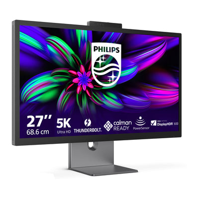 Philips brilliance 27e3u7903 27 5k uhd monitor (grijs, hdmi, thunderbolt 4, usb, lan, webcam)