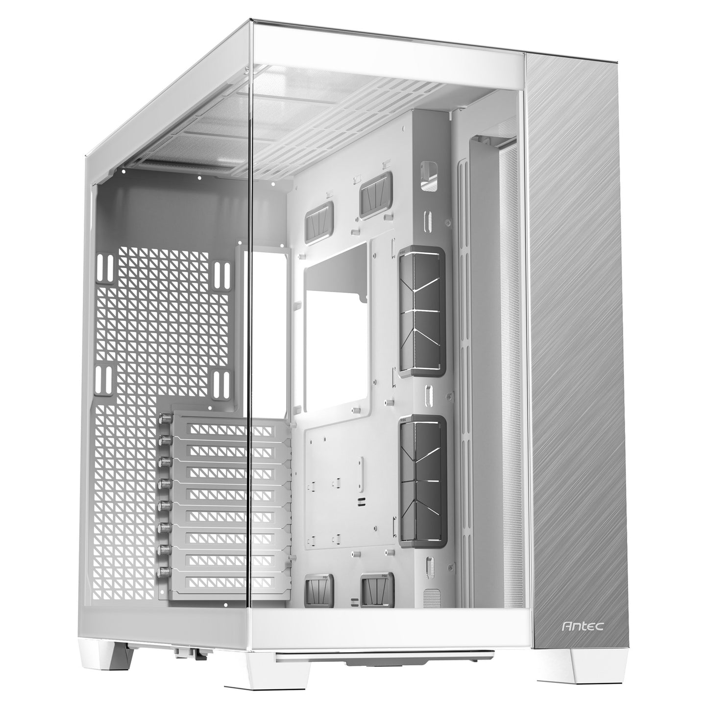 Antec c8 midi tower behuizing (wit zilver | 2x usb-a | 1x usb-c | tempered glass)