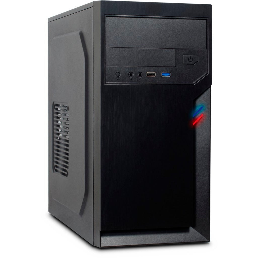 Inter-tech it-6502 romea mini tower behuizing (zwart | 2x usb-a)