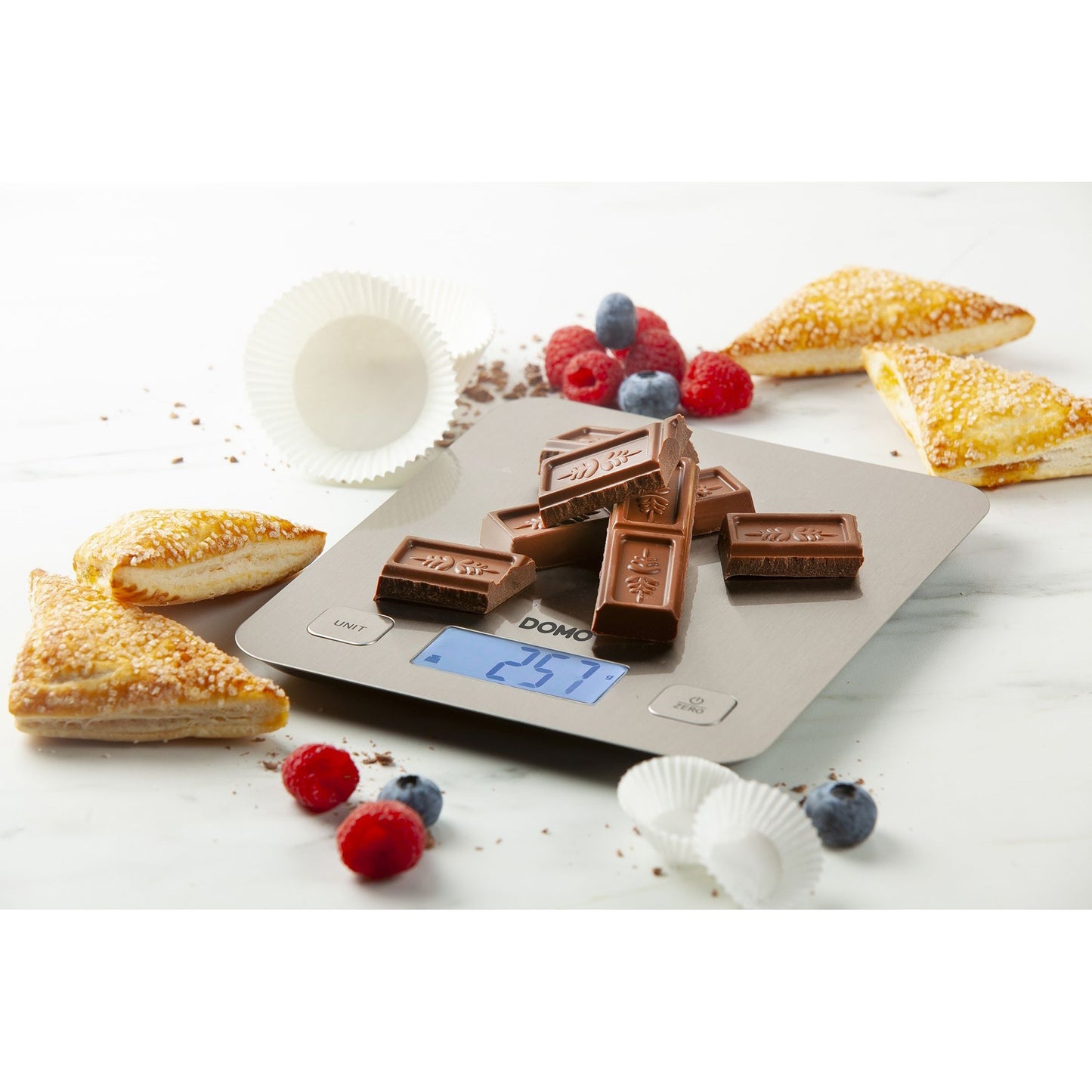 Domo do9239w keukenweegschaal prestige xl (roestvrij staal)