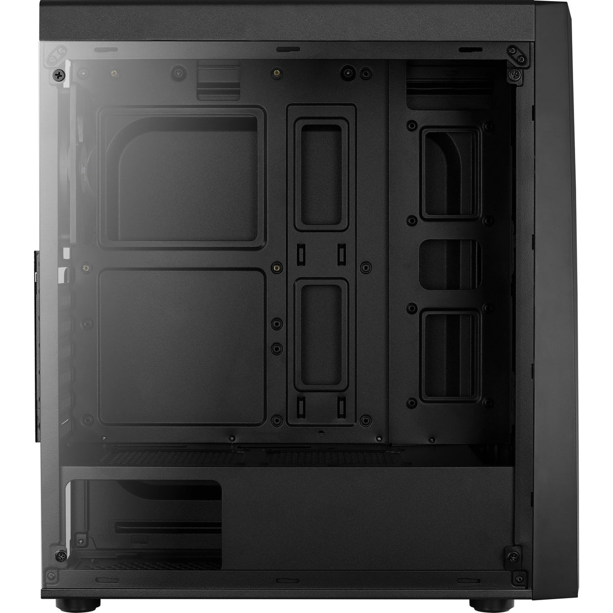 Aerocool bolt midi tower behuizing (zwart | 3x usb-a | rgb | window)
