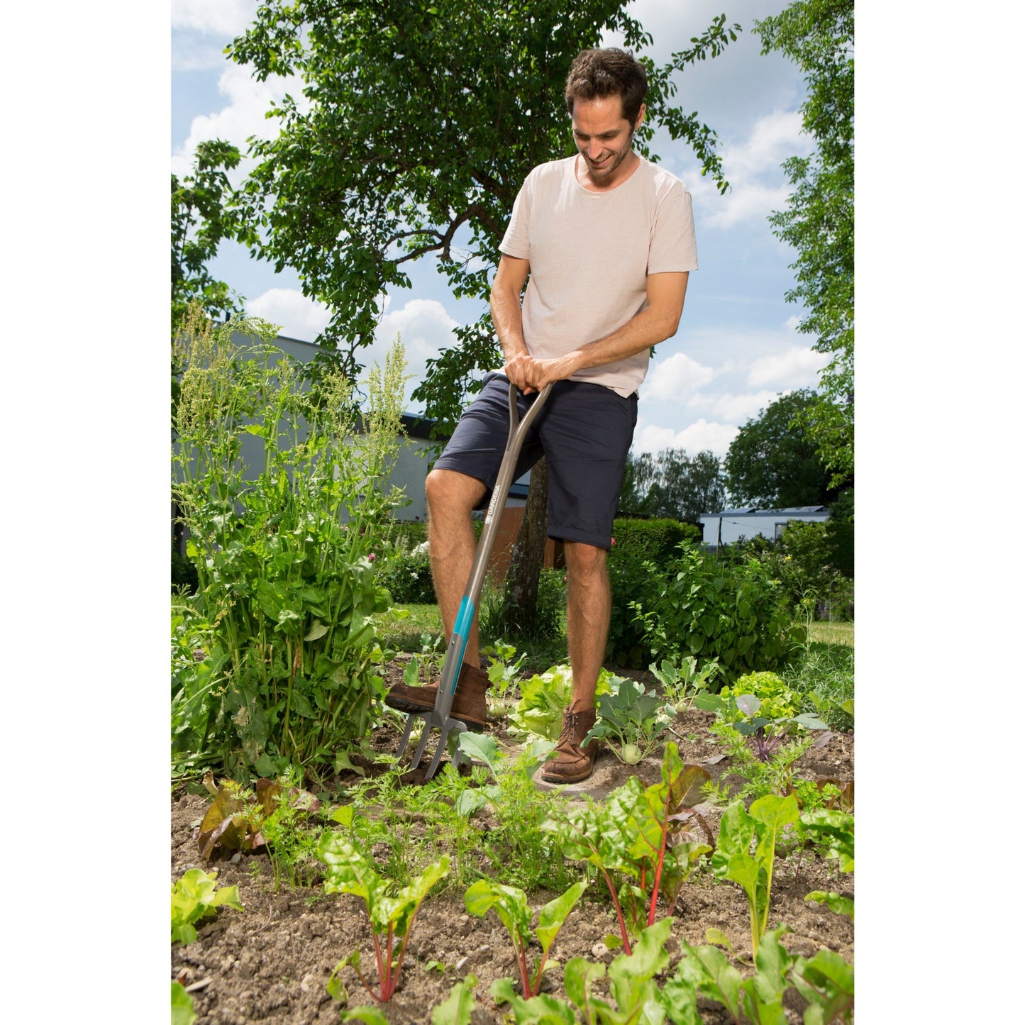 Gardena natureline spitvork - fsc keurmerk - grijs