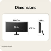 Lg ultrawide 34u601b-b 34 curved monitor (zwart, hdmi, displayport, amd freesync, 120 hz) - afbeelding 13