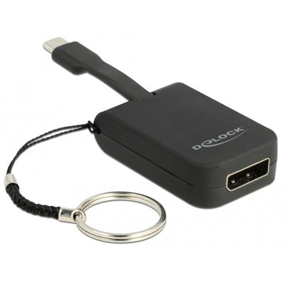 Delock usb-c > displayport adapter sleutelhanger (zwart, 4k 60hz)