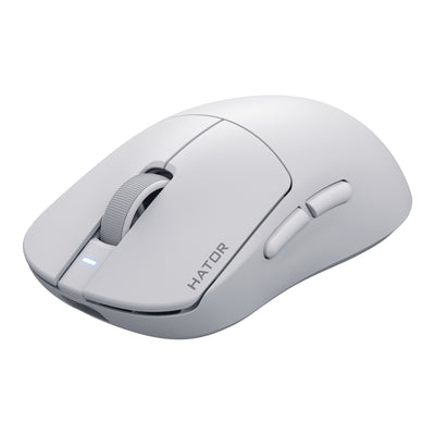 Hator quasar 3s ultima 8k wireless gaming muis (wit, 30 000 dpi, 2.4 ghz bluetooth usb)