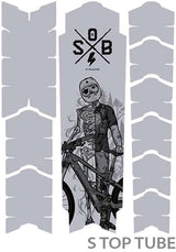 Unleazhed unscratch frame protector film - e-bike sons of battery black matt - afbeelding 2