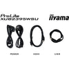 Iiyama prolite xub2395wsu-b5 22.5 monitor (zwart, hdmi, displayport, vga, 2x usb-a, usb-b)
