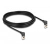 Delock rj45 network cable cat.6a s ftp slim 90° upwards upwards angled 5 m kabel (zwart)
