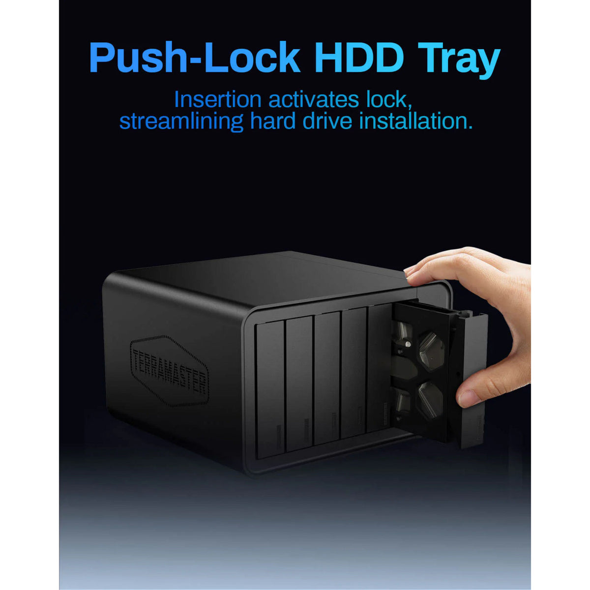 Terramaster f6-424 max nas (zwart, 2x 10gbe, usb, hdmi)