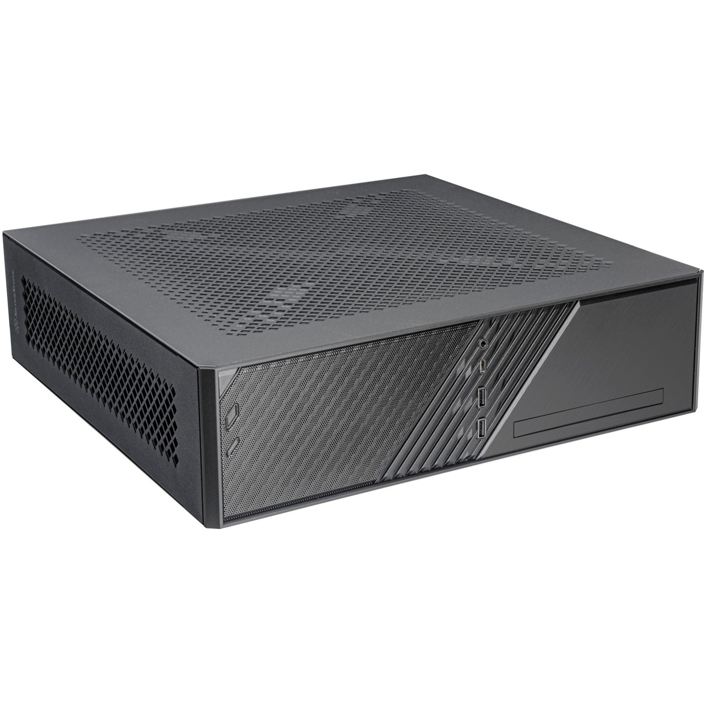 Silverstone milo 12 mini tower behuizing (zwart | 2x usb-a | 1x usb-c)