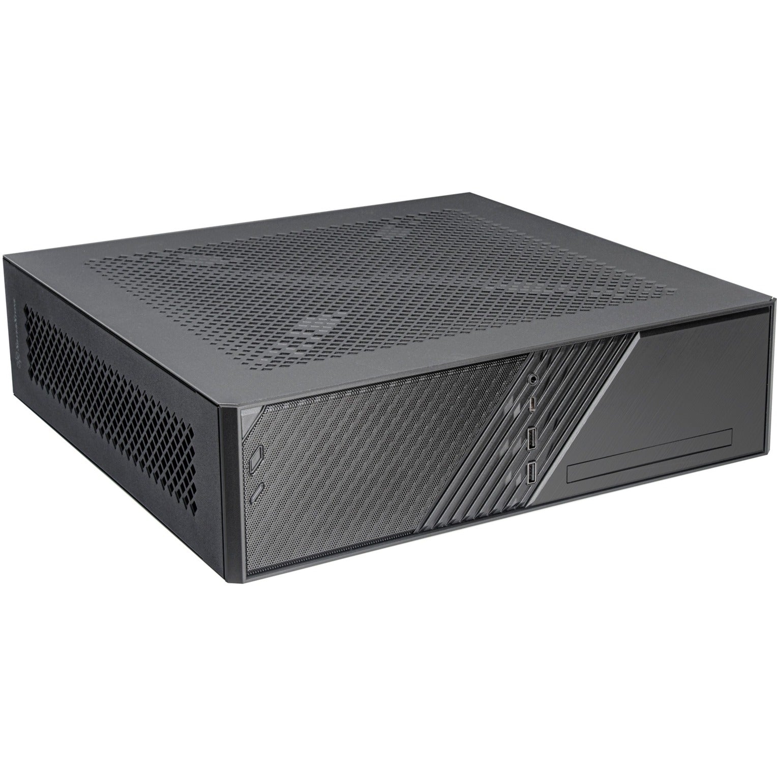 Silverstone milo 12 mini tower behuizing (zwart | 2x usb-a | 1x usb-c)