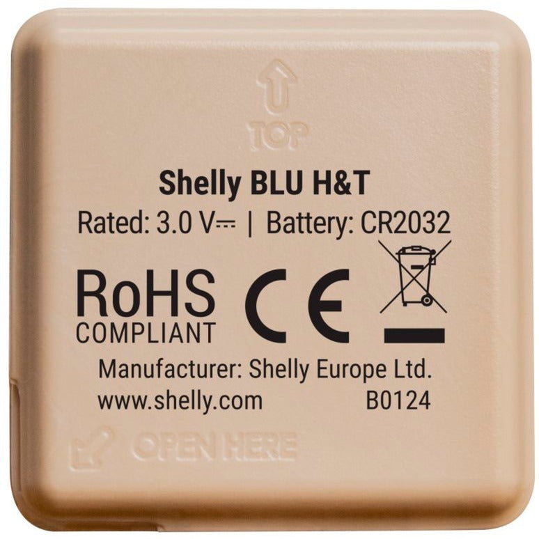 Shelly blu h t temperatuur- en vochtmeter (mokka, bluetooth)