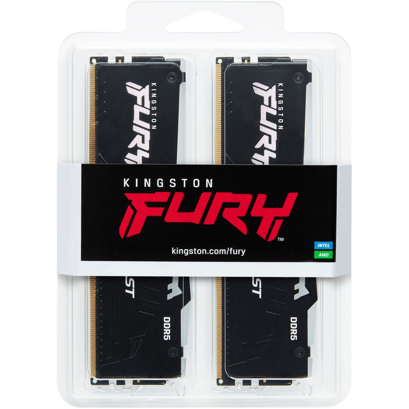 Kingston fury 64 gb ddr5-6000 (2x 32 gb) kit werkgeheugen (zwart, kf560c36bbeak2-64, beast rgb, expo)