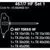 Wera 467 7 torx hf-set 1 kruiskopschroevendraaier + rek, 7 stuks (zwart groen, met holdingfunctie)