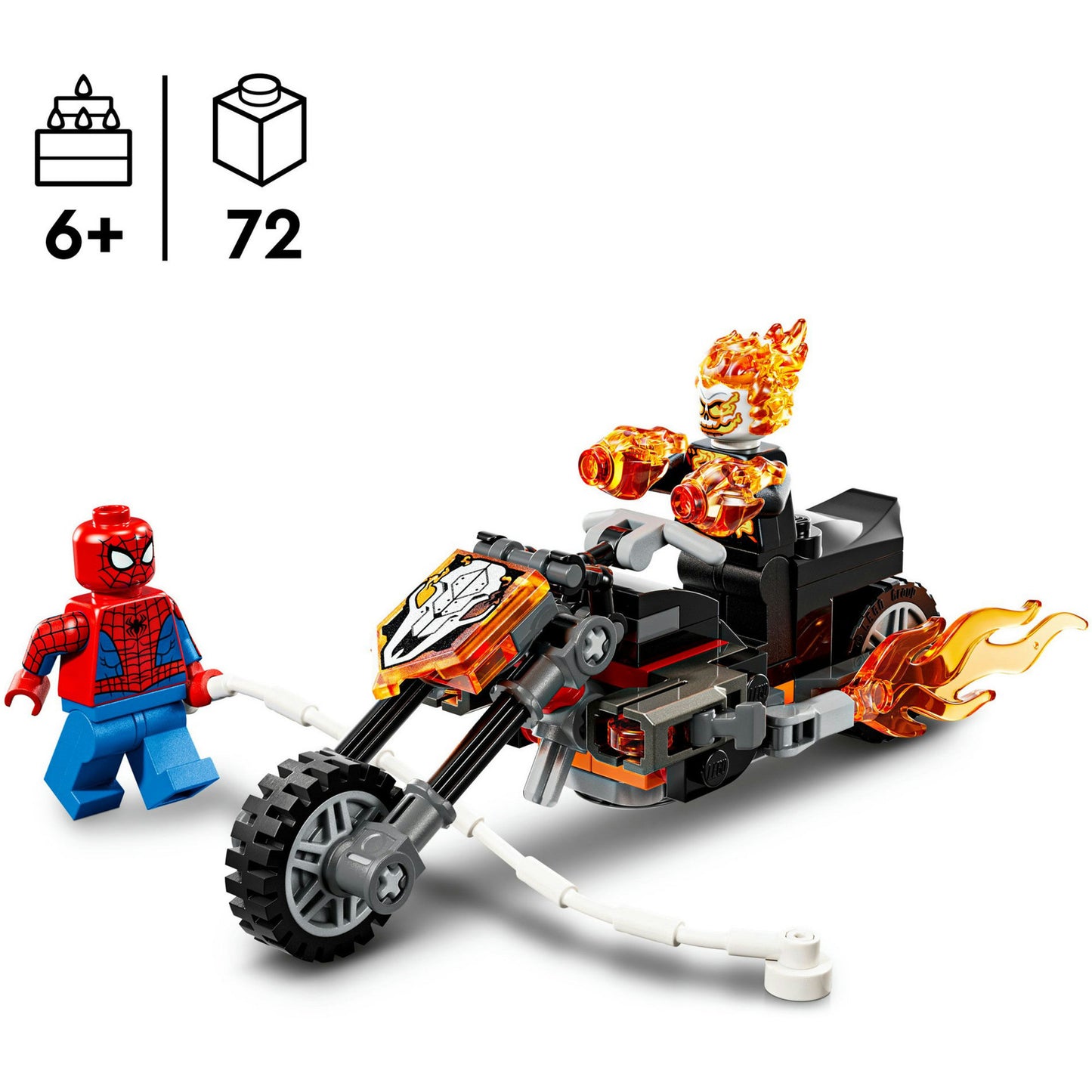 Lego super heroes 76335 marvel spider-man vs. ghost rider motor