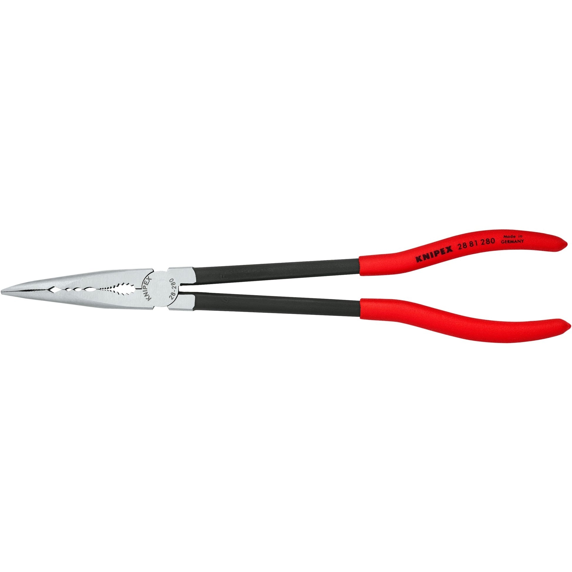 Knipex montagetang gebogen 2881280 grijptang (rood zwart)