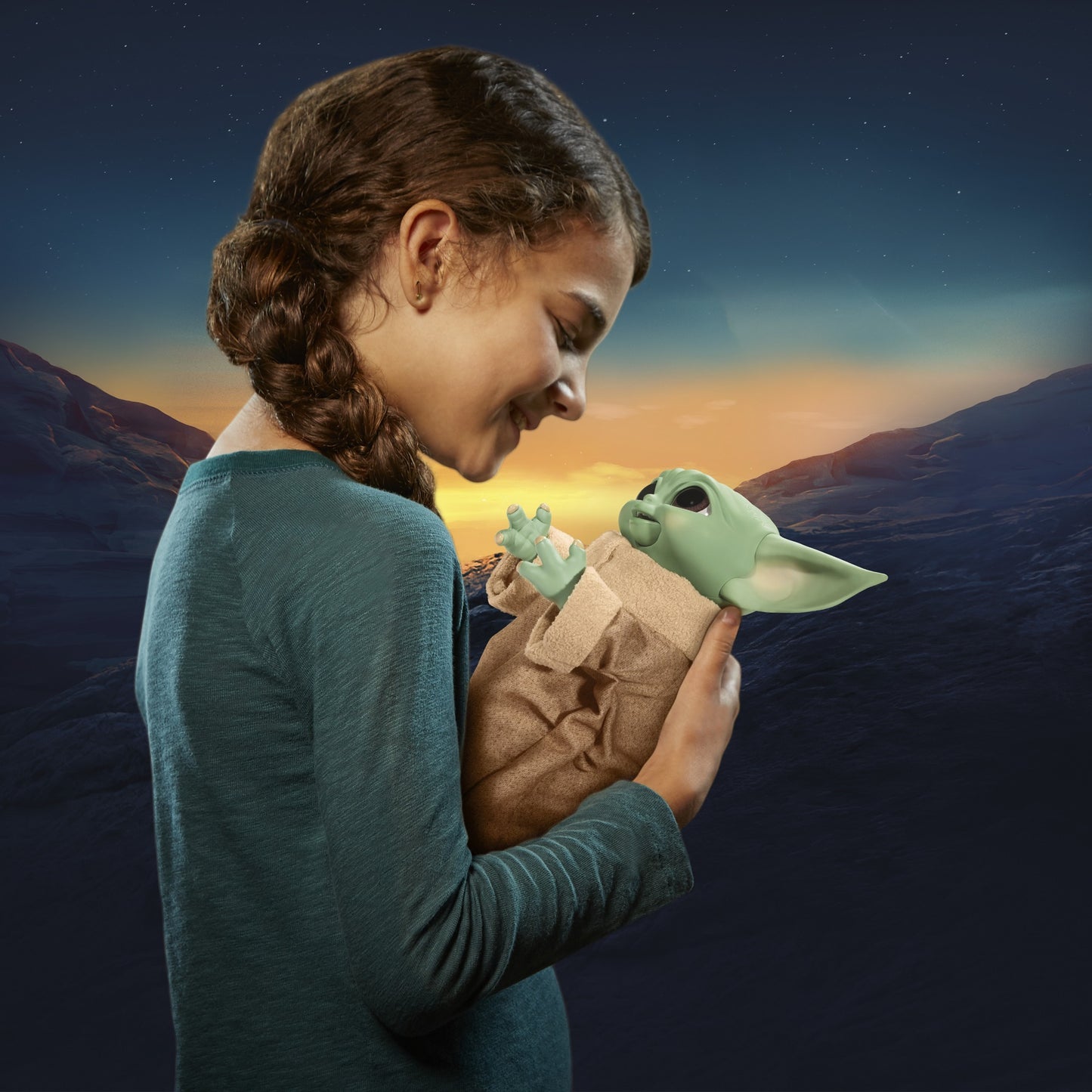 Hasbro star wars - galactic snackin’ grogu speelfiguur