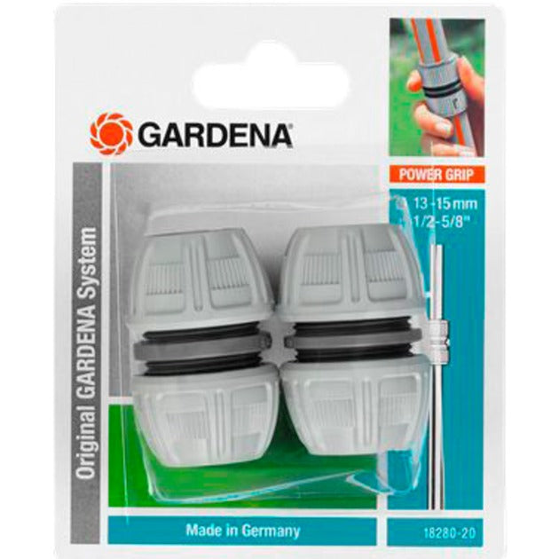 Gardena reparatieset 13 mm (1 2 ) slangstuk (grijs, 18280-20, 2 stuks)