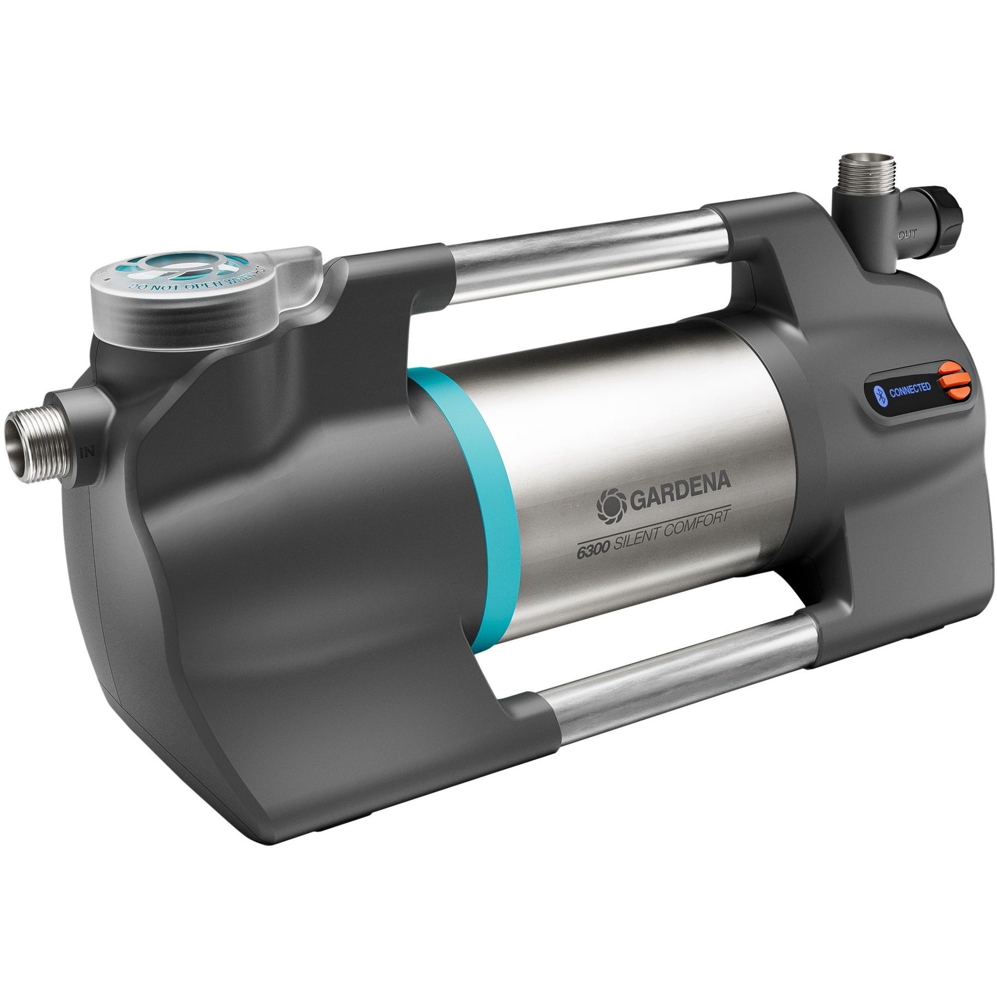 Gardena besproeiingspomp 6300 silentcomfort (donkergrijs roestvrij staal, 1050 watt | bluetooth)