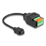Delock usb 2.0 adapter, usb 2.0 type mini-b female > 5 pin terminal block (zwart, 15cm) - afbeelding 2