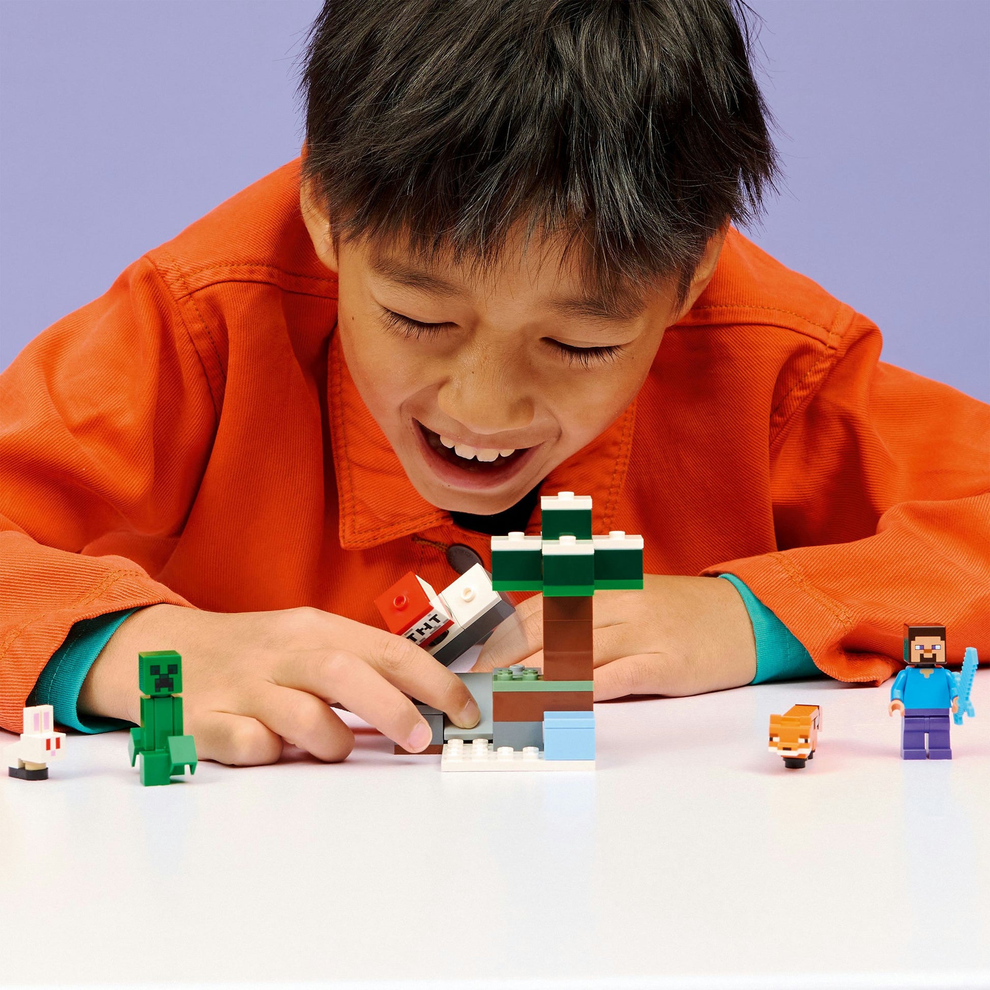 Lego minecraft - steve's taiga-avontuur constructiespeelgoed (21583)