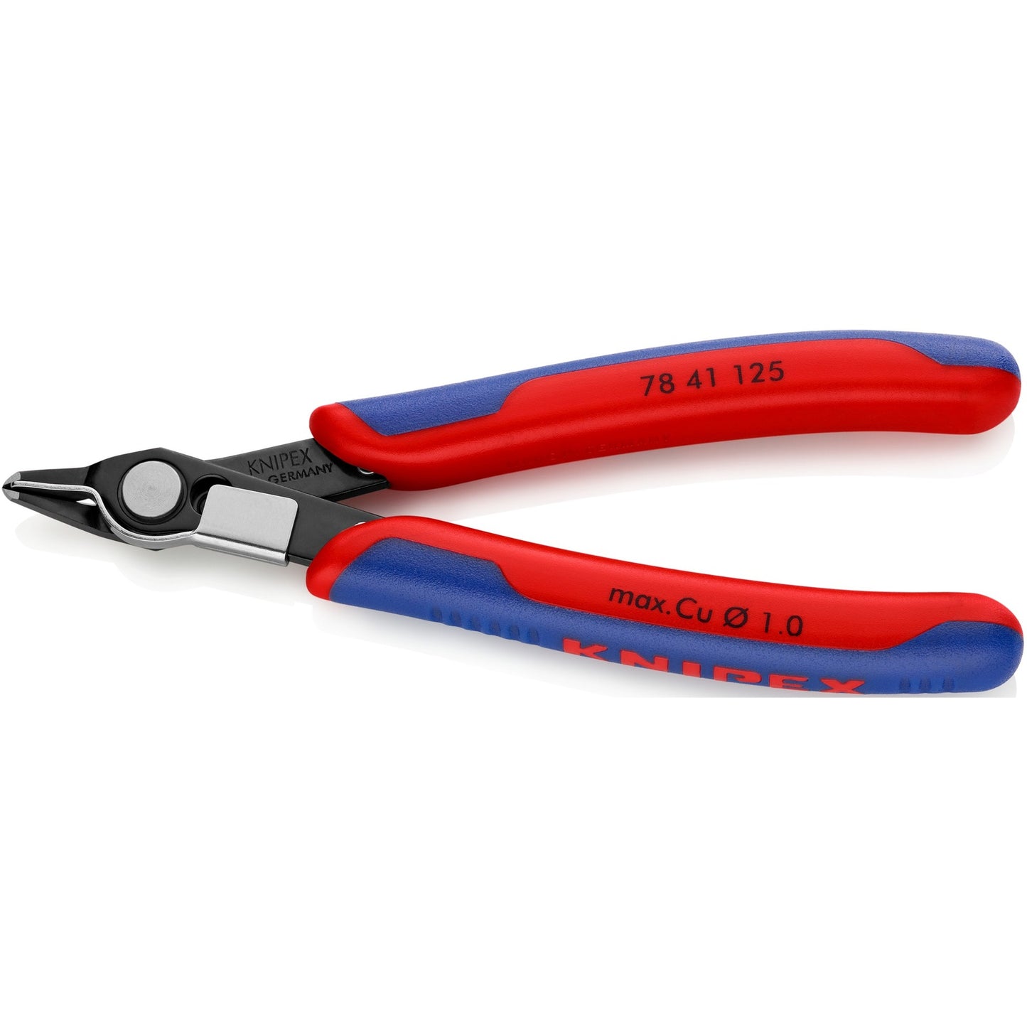 Knipex electronic super knips 78 41 125 elektronica-tang (rood blauw)