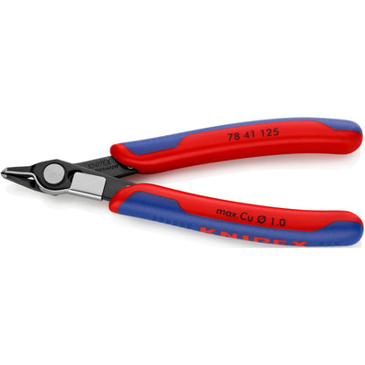 Knipex electronic super knips 78 41 125 elektronica-tang (rood blauw)