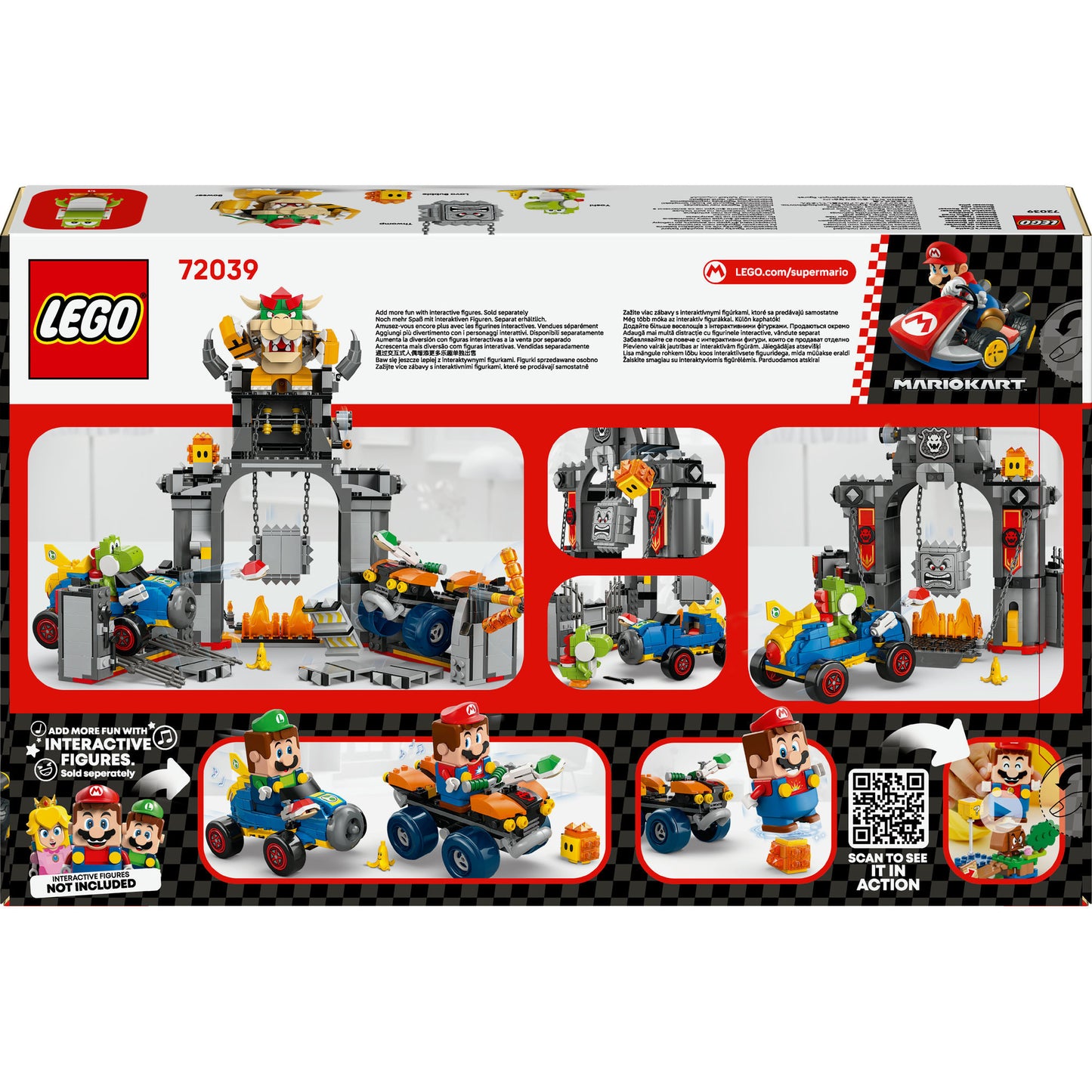 Lego super mario - mario kart - bowsers kasteel constructiespeelgoed (72039)