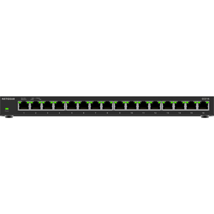 Netgear gs316v3 switch (zwart)