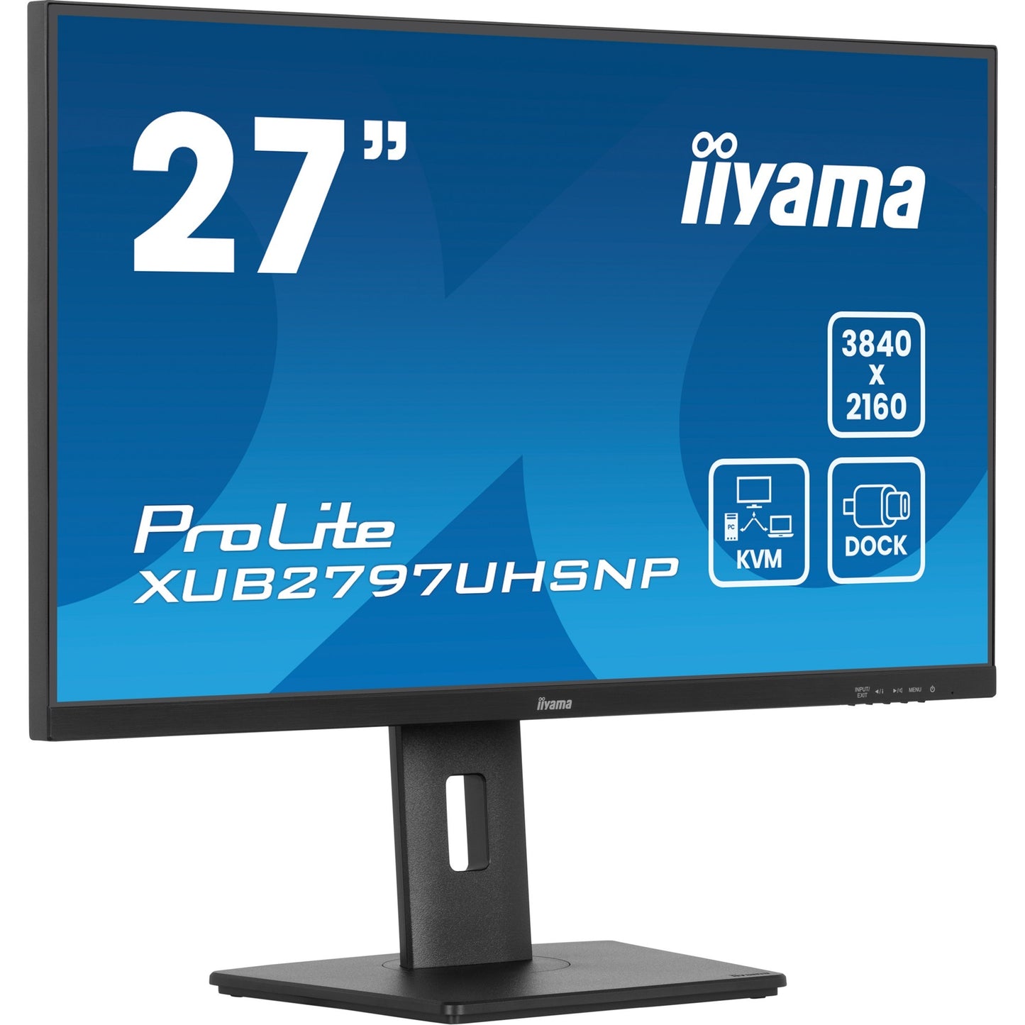 Iiyama prolite xub2797uhsnp-b1 27 4k uhd monitor (zwart, hdmi, displayport, 4x usb-a, usb-c, rj-45)