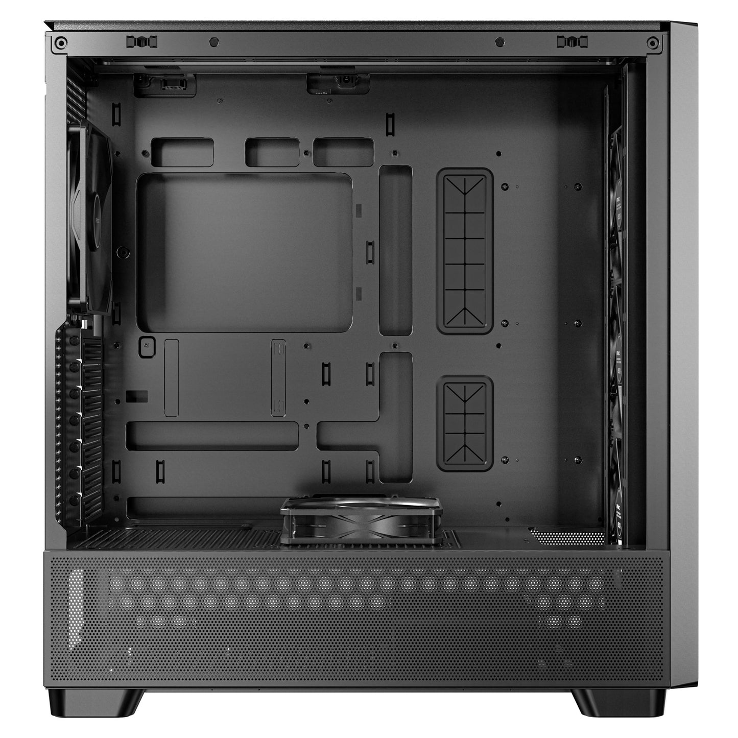 Antec flux midi tower behuizing (zwart | 2x usb-a | 1x usb-c | tempered glass)