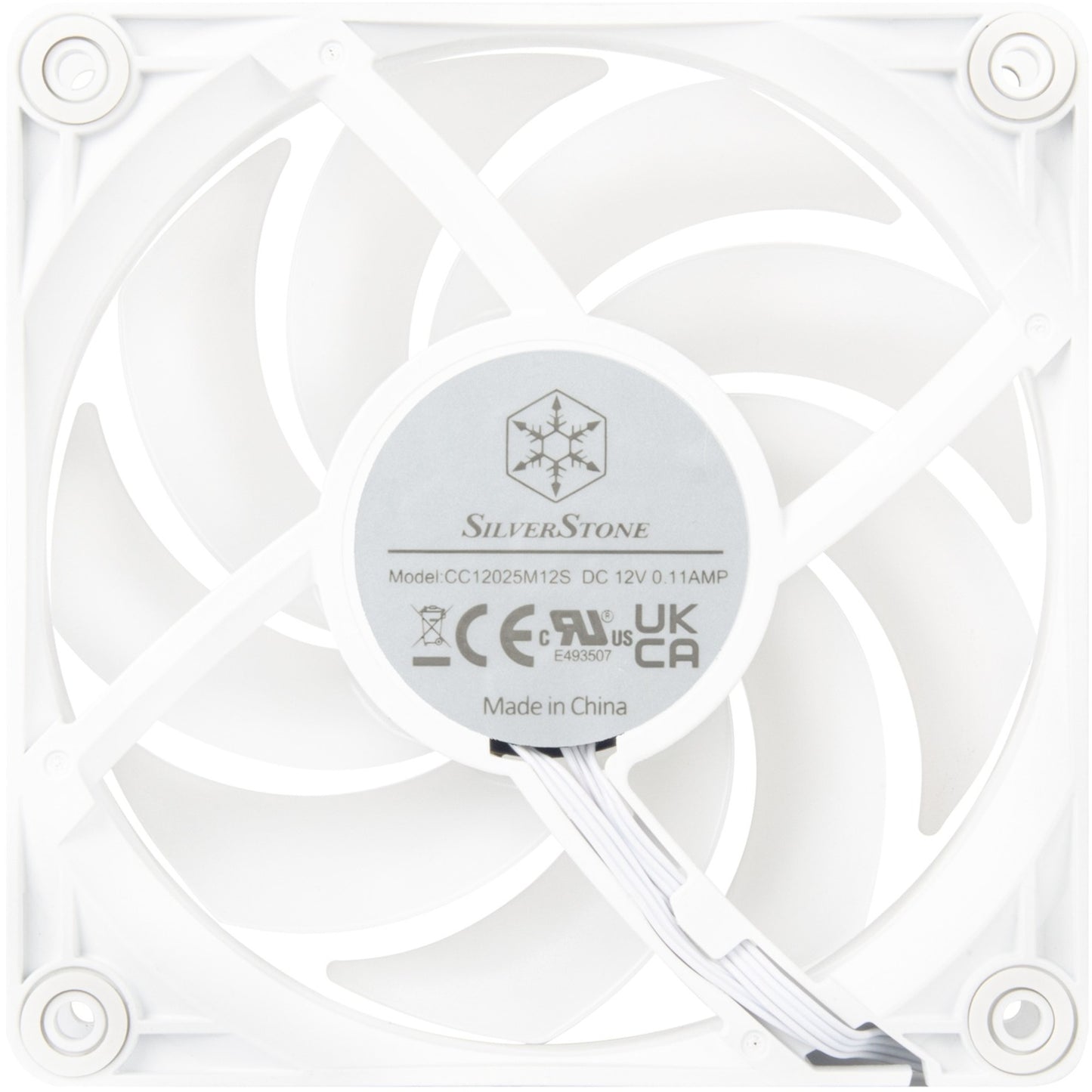 Silverstone vista 120 argb case fan (wit, 120 x 120 x 25 mm, pwm)