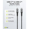 Goobay usb-c snellader nano (65 w) en usb-c textielkabel (zwart, 1 meter)