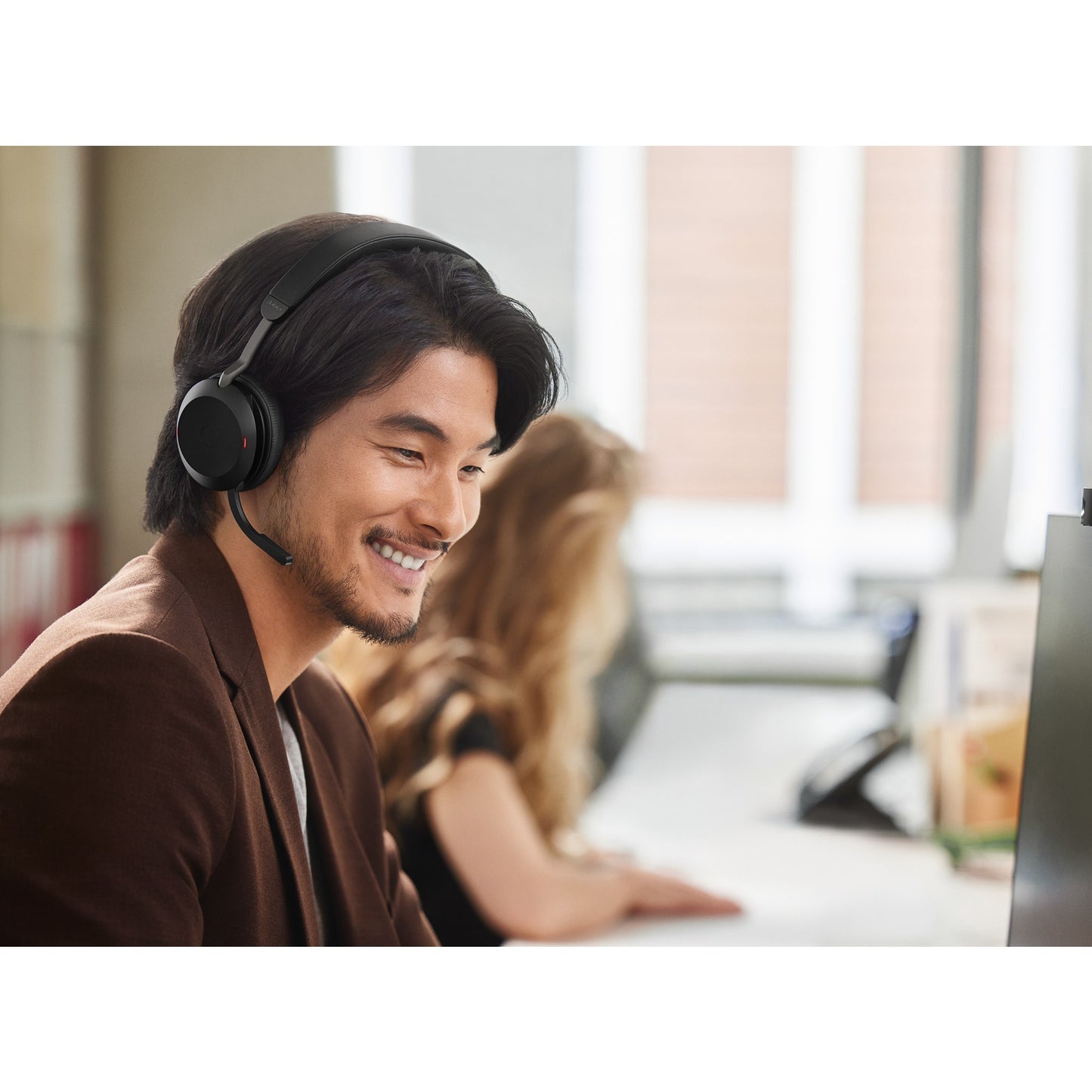 Jabra evolve2 75 on-ear headset (zwart, link380c, microsoft teams)