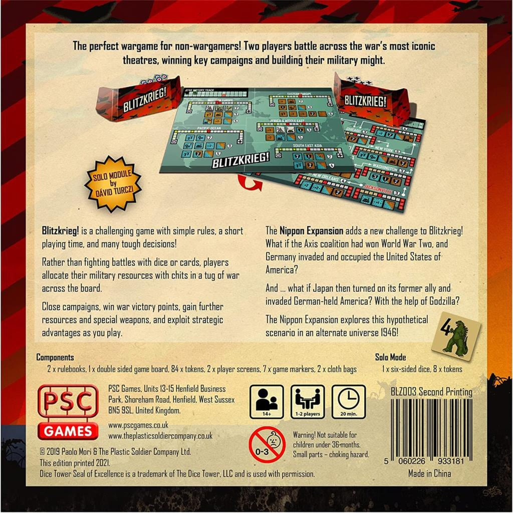 European player network blitzkrieg! bordspel (engels, 1 - 2 spelers, 20 - 45 minuten, vanaf 14 jaar)