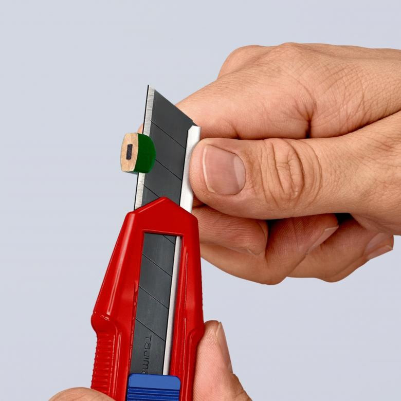 Knipex cutix universele mes stanleymes (rood blauw, incl. 2 mesbladen)